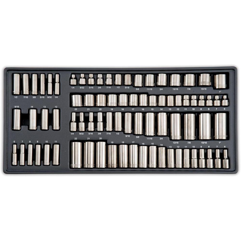 image:imageCRAFTSMAN OVERDRIVE 284Piece Gunmetal Chrome Mechanics Tool Set Standard SAEMetric Socket Set with Hard Case CMMT99284