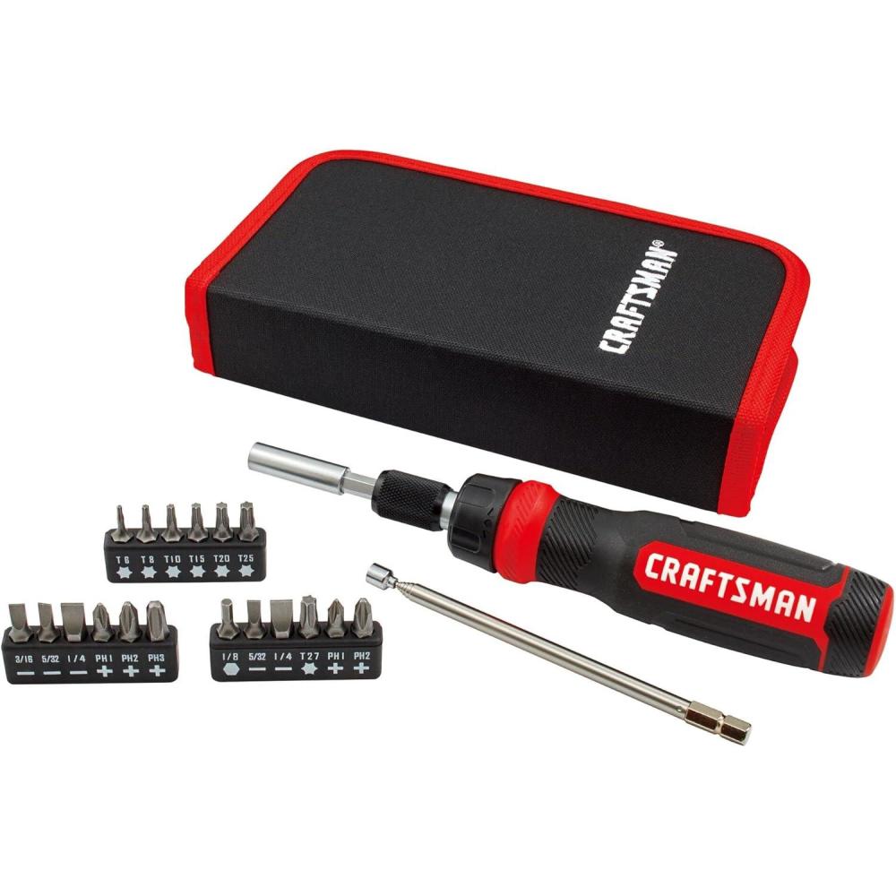 image:imageCRAFTSMAN Ratcheting Screwdriver Multibit Set 26Piece CMHT68001