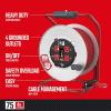 CRAFTSMAN 100 Ft. Contractor Retractable Extension Cord Reel with 4 Outlets & Heavy Duty 12AWG SJTW Cable(75 ft)