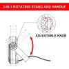 CRAFTSMAN 1100 Lumens 4000K LED Tiltable Portable Work Light in Red with 2-in-1 Adjustable Metal Rotating Stand and Handle, Impact-Resistant Glass Lens, 5FT Power Cord, ETL, Perfect for Job Site(1100LM)