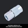 CRAFTSMAN 1/4-in Steel NPT Female Coupler for Air Hose Fittings, Quick Connector Coupler, Industrial Interchange