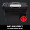 CRAFTSMAN 29-in. Rolling Tool Box with Wheels, Black, Plastic, Lockable (CMST24800)(17 gallon Tool Box)