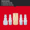CRAFTSMAN 5-pc NPT Coupler/Plug Kit, Industrial Quick Connect, Steel and Brass, 1/4-in NPT Threads