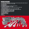 CRAFTSMAN Mechanics Tool Set 105 Pcs, Standard (SAE) and Metric with Case , 1/4 and 3/8 Inch Drive Car Tool Kit( CMMT12123)(105 Piece Set)