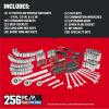 CRAFTSMAN Mechanics Tool Set, 256-Piece Hand Tool and Socket Set with 72-tooth Low Profile Ratchet and 2-Drawer Tool Box (CMMT45256)