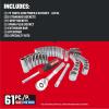 CRAFTSMAN Mechanics Tool Set, 3/8 Inch Drive, 61 Piece (CMMT45161)(3/8 in)