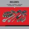 CRAFTSMAN OVERDRIVE 64-Piece Gunmetal Chrome Mechanics Tool Set, Standard SAE/Metric Socket Set, with Hard Case (CMMT99064)