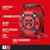 CRAFTSMAN Retractable Extension Cord Reel 1 Ft. with 4 Outlets, Cable Management & Heavy Duty 14AWG SJTW Cable(1 ft)