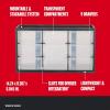 CRAFTSMAN Storage Organizer, 30 Small Drawer Modular Storage System, Easily Stackable (CMST40730), Plastic, Black, White(1 Count (Pack of 2))