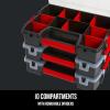 CRAFTSMAN Storage Organizer, Small Parts Organizer, 3-Packs with 10-Compartments, Lid Includes Secure Latch (CMST60964M)(Triple Pack)