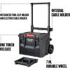 CRAFTSMAN TRADESTACK Tool Box with Wheels, Waterproof, Stackable System, Portable Rolling Storage for Indoor/Outdoor Use, 22.5 Inch (CMST21445)