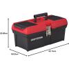 CRAFTSMAN Tool Box, Lockable, 16 in., Red/Black (CMST16901)(16 inches)