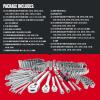 CRAFTSMAN Tool Set, 189 Piece Mechanics Tool Set, 1/4 ,3/8and 1/2 Inch Drive Socket Wrench Set with Thinner Ratchet, Steel 6 and 12point Sockets, Wrenches, Hex Keys and Specialty Bits (CMMT12134)(189 Piece Set)