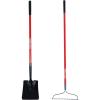 CRAFTSMAN 2-Piece Garden Tool Set with Transfer Shovel and Bow Rake, Fiberglass Handles, Cushion Grips for Landscaping, Gardening & Yardwork