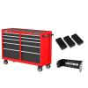 CRAFTSMAN S2000 52″ Tool Chest, 10-Drawer Rolling Tool Storage Cabinet with Tray and Holder, Red (CMST352102RB)(New (Red))