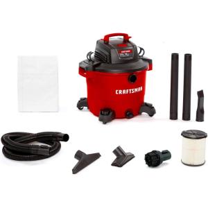CRAFTSMAN CMXEVBE17595 16 Gallon 6.5 Peak HP Wet Dry Vac, Heavy-Duty Shop Vacuum Wet and Dry with Filter, Dust Bag, Hose and Attachments for Home Projects & Renovations(16 Gallon 6.5 Peak HP w/Diffuser)