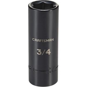 CRAFTSMAN Deep Impact Socket, SAE, 1/2-Inch Drive, 3/4-Inch (CMMT16061)(3/4″)
