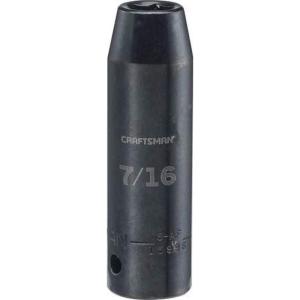 CRAFTSMAN Deep Impact Socket, SAE, 1/2-Inch Drive, 3/4-Inch (CMMT16061)(7/16″)