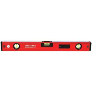 CRAFTSMAN Level, 24″, Box Beam, Lighted Vials (CMHT82388)(24-Inch)