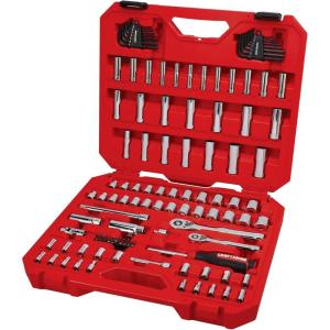 CRAFTSMAN Mechanics Tool Set 105 Pcs, Standard (SAE) and Metric with Case , 1/4 and 3/8 Inch Drive Car Tool Kit( CMMT12123)(NEW 105 Piece Set)