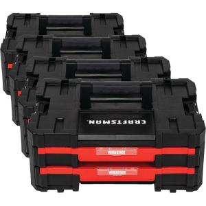 CRAFTSMAN Plastic Tool Box With Drawers, Organizer and Storage (CMST17804)((Pack of 4))