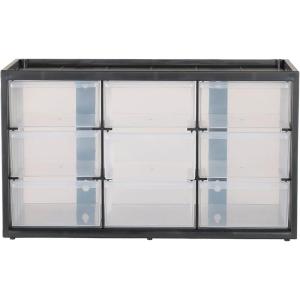 CRAFTSMAN Storage Organizer, 30 Small Drawer Modular Storage System, Easily Stackable (CMST40730), Plastic, Black, White(1 Count (Pack of 1))