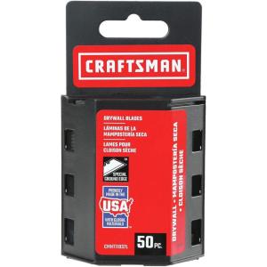 CRAFTSMAN Utility Knife Blades, Drywall, 50 Pack (CMHT11937L)