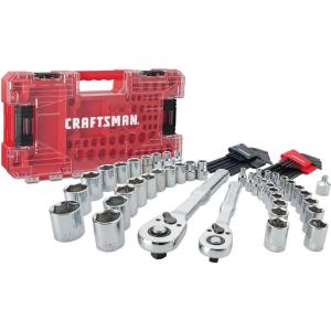 CRAFTSMAN Versastack Mechanics Tool Set, 1/4 and 3/8 Inch Drive, 71 Piece (CMMT45171)((Pack of 1))