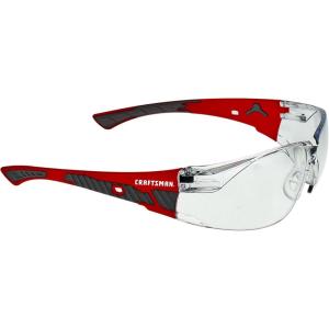 Craftsman 200, Safety Glass, Comfort Fit – Smoke, Red Frame(Clear)