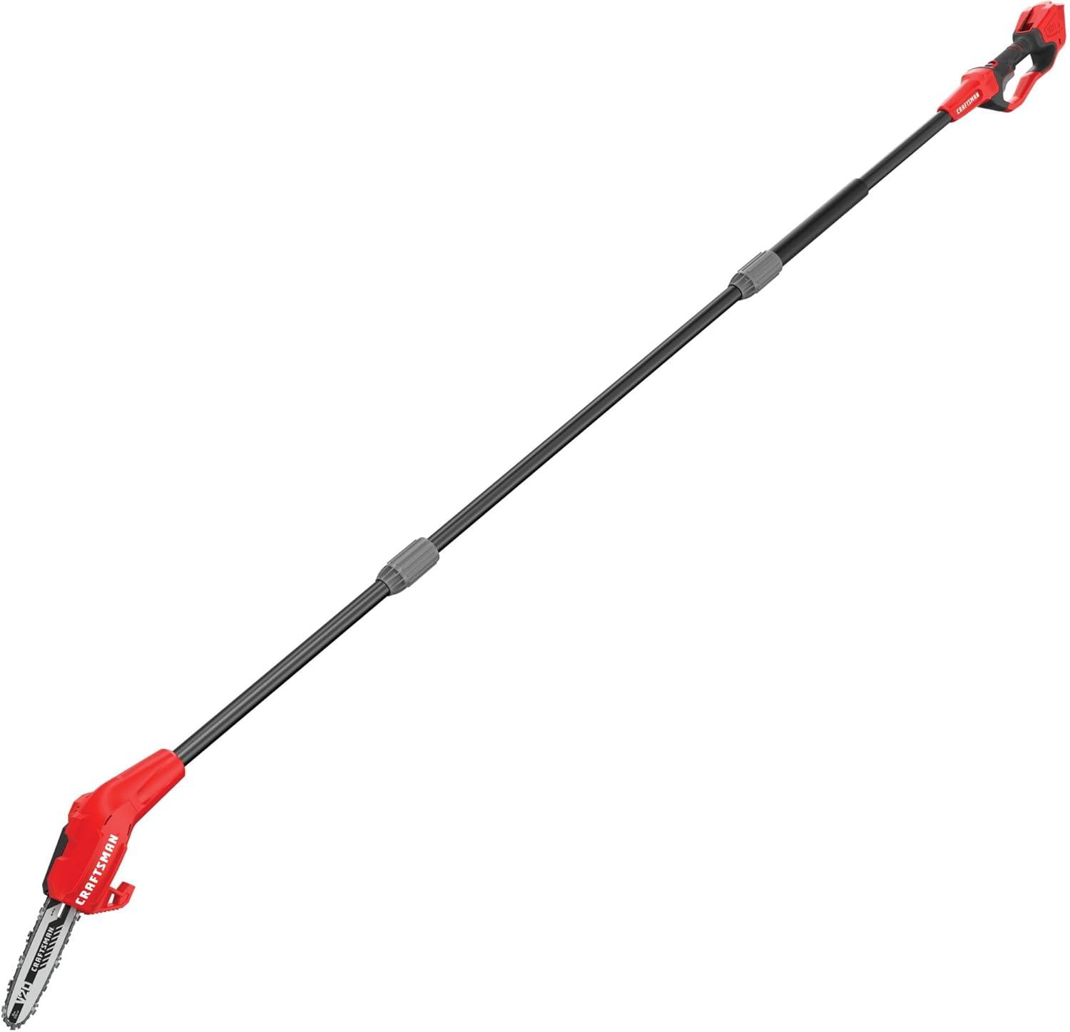 image:imageCRAFTSMAN V20 Cordless Pole Saw 14Foot Battery and Charger Included Pole Saws for Tree Trimming Up to 325 Cuts per Charge 40Ah Electric Tree Trimmer CMCCSP20M1Tool Only