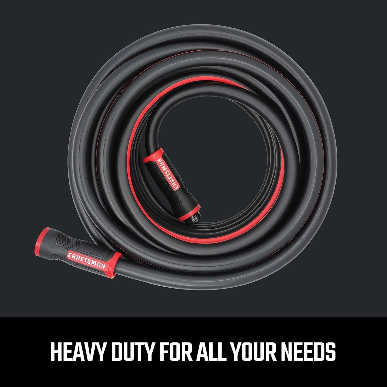image:imageCraftsman Heavy Duty Professional Grade Black Garden Hose 100 Feet x 58 Inch100 Ft