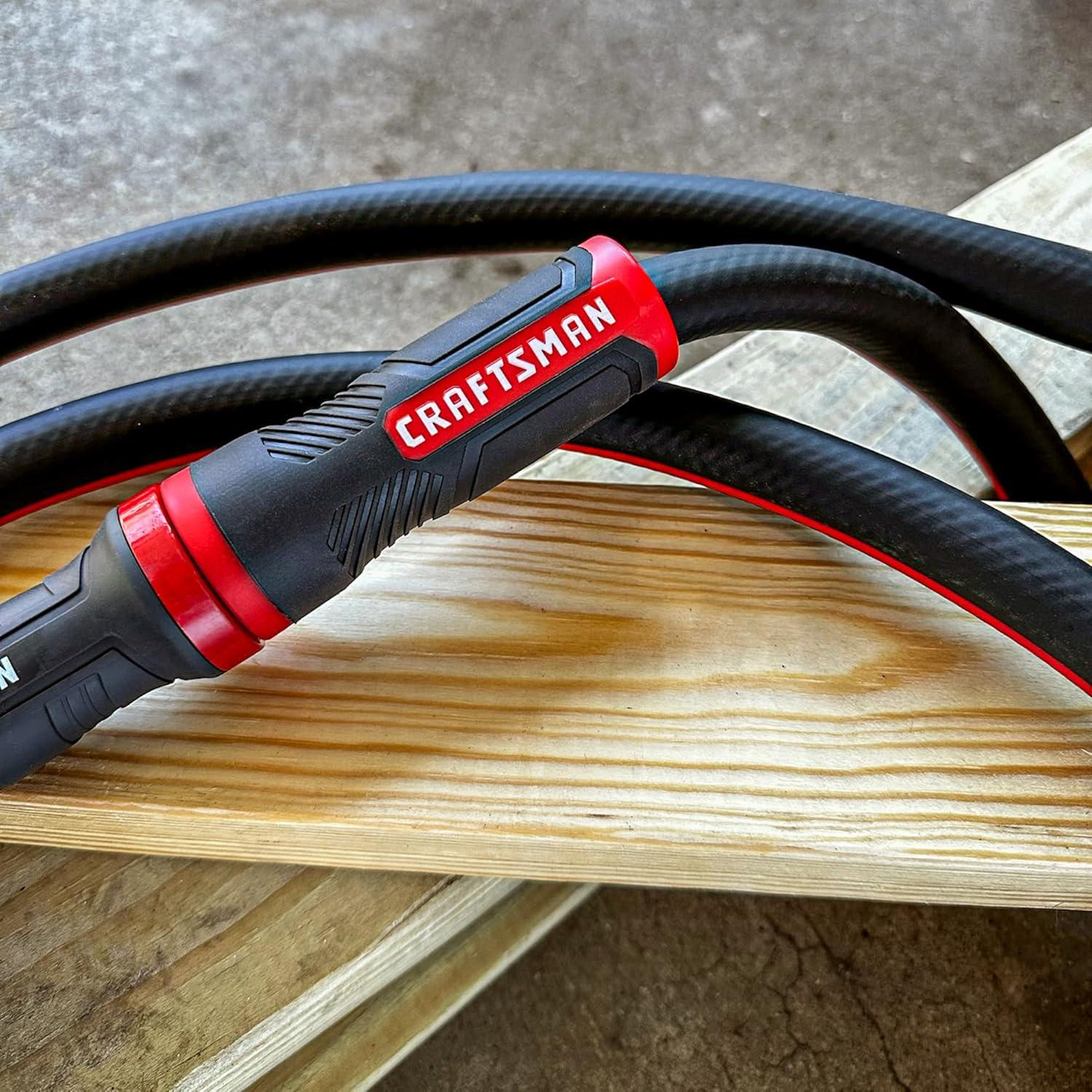 image:imageCraftsman Heavy Duty Professional Grade Black Garden Hose 100 Feet x 58 Inch50 Ft
