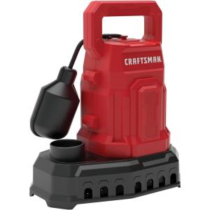 CRAFTSMAN 1/2 HP Auto Thermoplastic Submersible Sump Pump (Vert), Pumps up to 4000 GPH(1/2 HP)