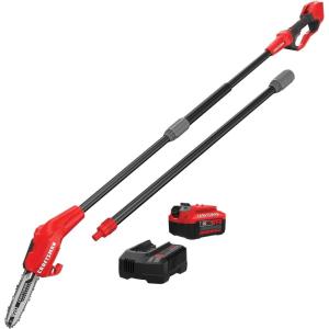 CRAFTSMAN V20 Cordless Pole Saw, 14-Foot, Battery and Charger Included, Pole Saws for Tree Trimming, Up to 325 Cuts per Charge, 4.0Ah, Electric Tree Trimmer (CMCCSP20M1)(Pole Saw Kit with 4Ah Battery)