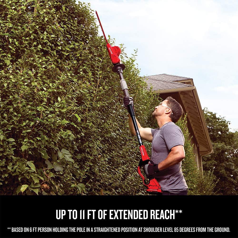 image:imageCRAFTSMAN CMCPHT818B V20 Cordless Pole Hedge Trimmer 18in Tool OnlyTrimmer