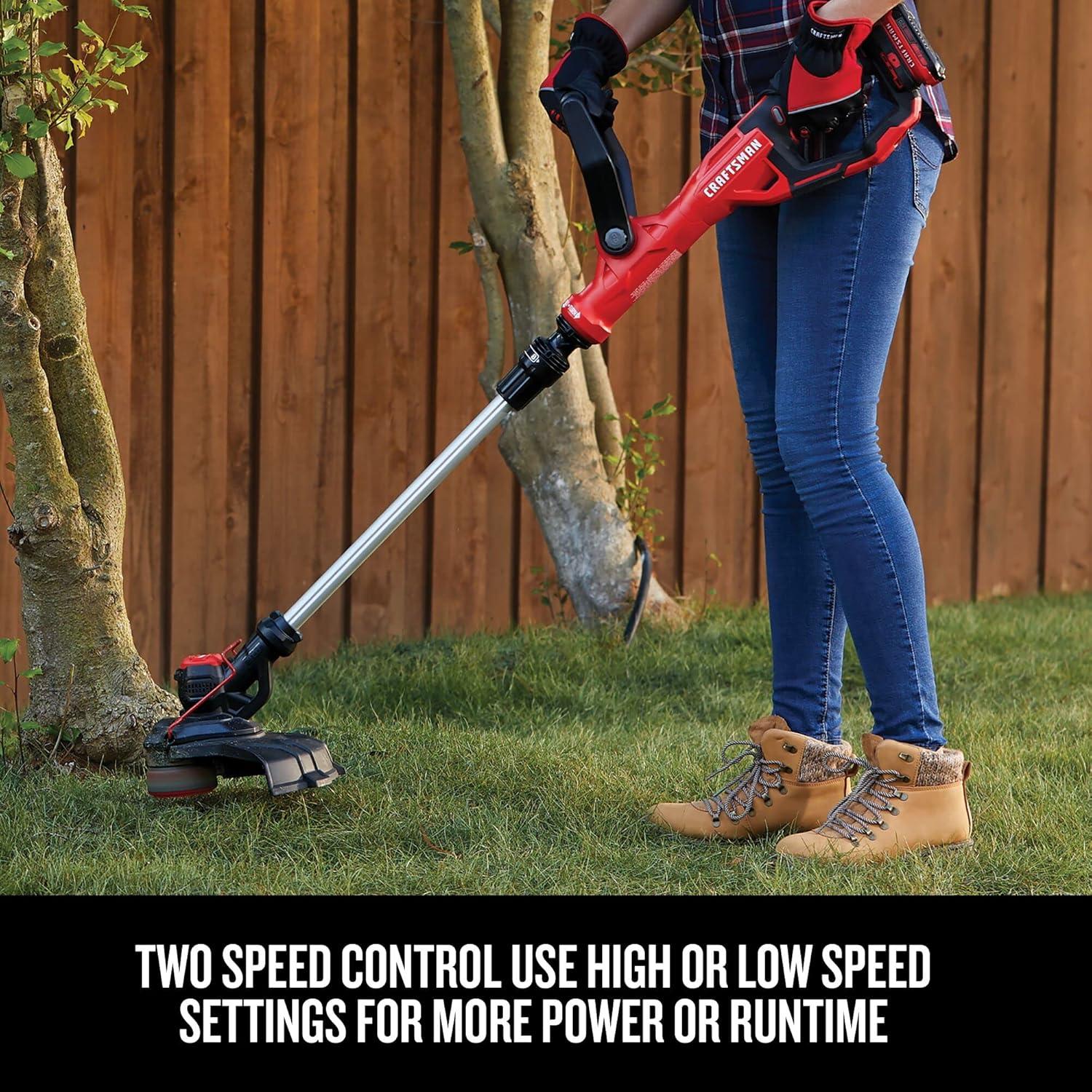 image:imageCRAFTSMAN 20V MAX WEEDWACKER String Trimmer and Leaf Blower Combo Kit Battery and Charger Included CMCK197M1