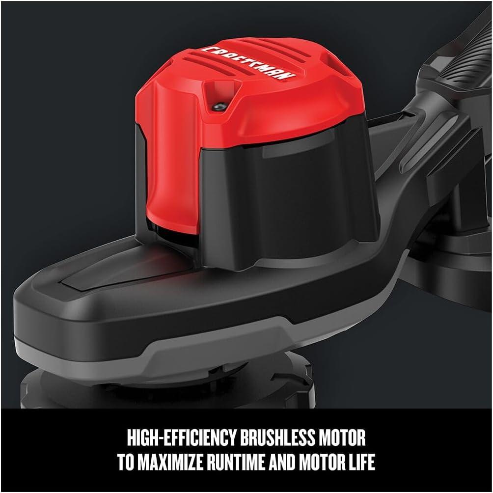 image:imageCRAFTSMAN V20 WEEDWACKER Cordless String Trimmer with QUICKWIND 4 Ah Battery Charger and Spool Included CMCST920M1 Red and Blackw Cordless Starter Kit NEW VERSION