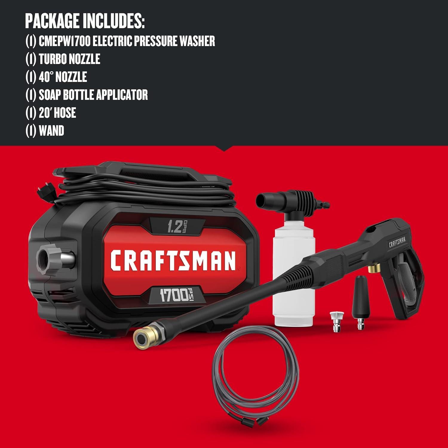 image:imageCRAFTSMAN 2100 amp 1700 PSI Electric Pressure Washers with 12 GPM Corded CMEPW2100 amp CMEPW1700