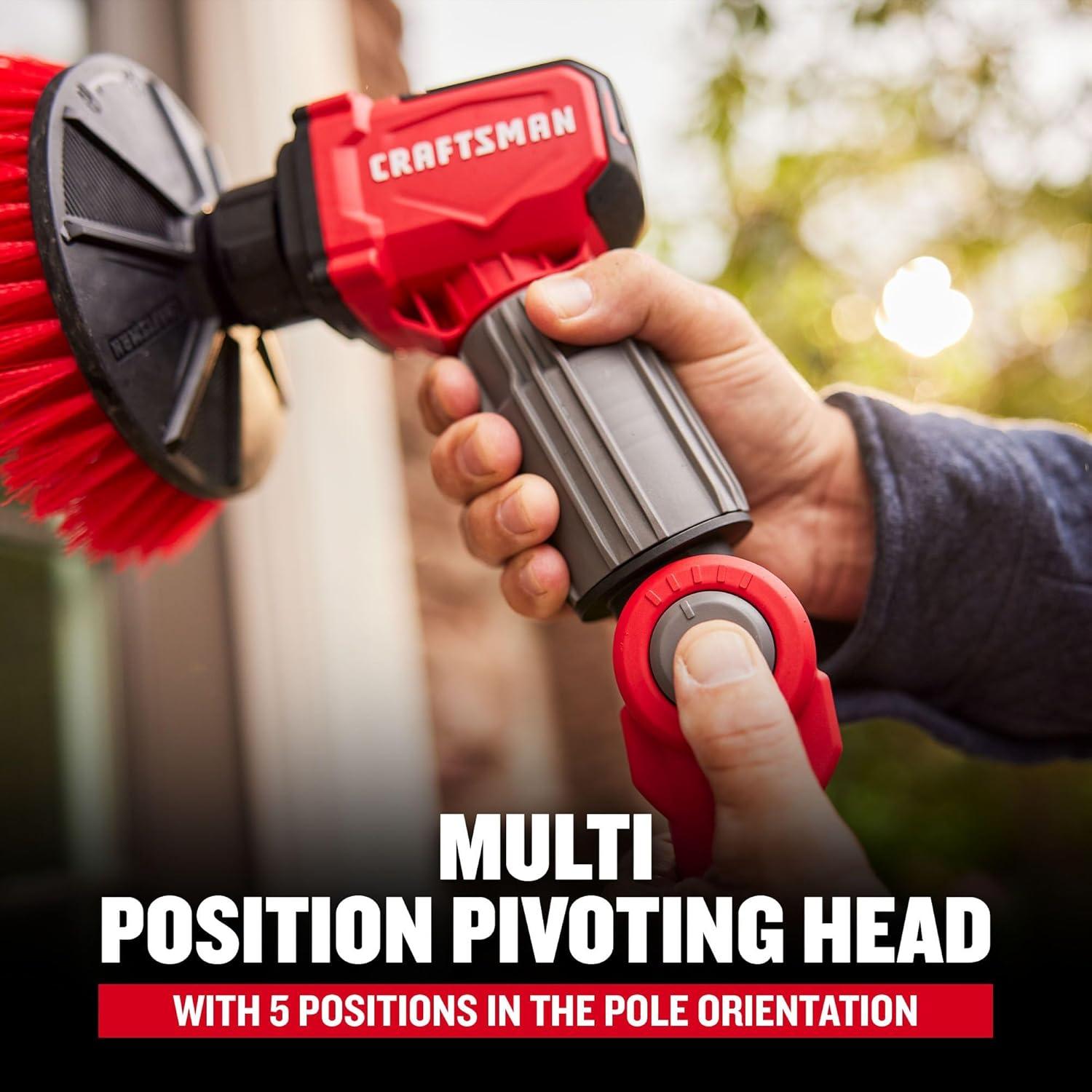image:imageCRAFTSMAN V20 Cordless 2in1 Power Scrubber MultiPurpose Bare Tool Only CMCPS520BBare Tool Only