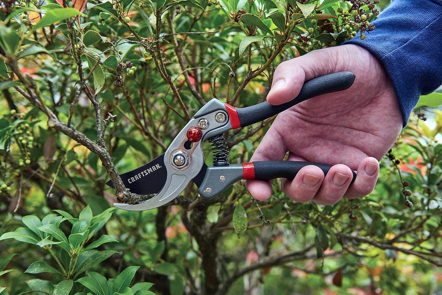 image:imageCRAFTSMAN CMXMCBA0700 Bypass Pruning Shears Lightweight Steel BlackBypass Pruning Shears