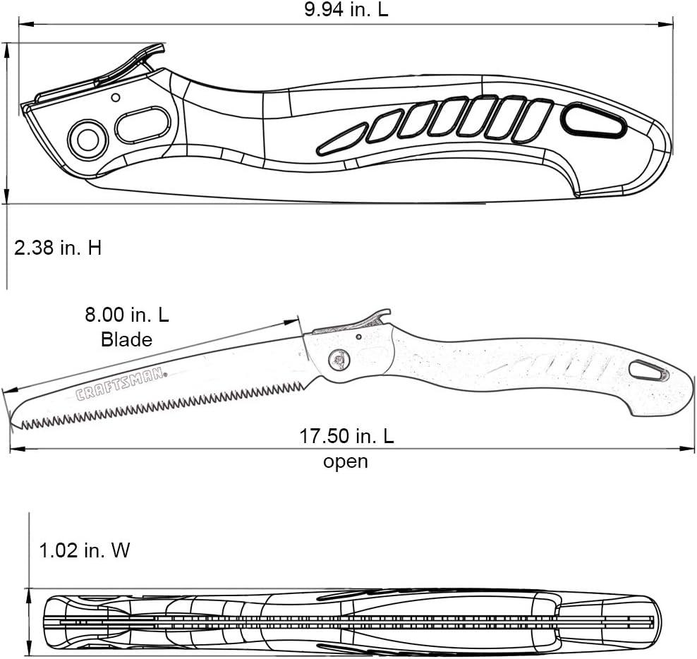 image:imageCRAFTSMAN CMXMCBA0700 Bypass Pruning Shears Lightweight Steel BlackFolding Pruning Saw