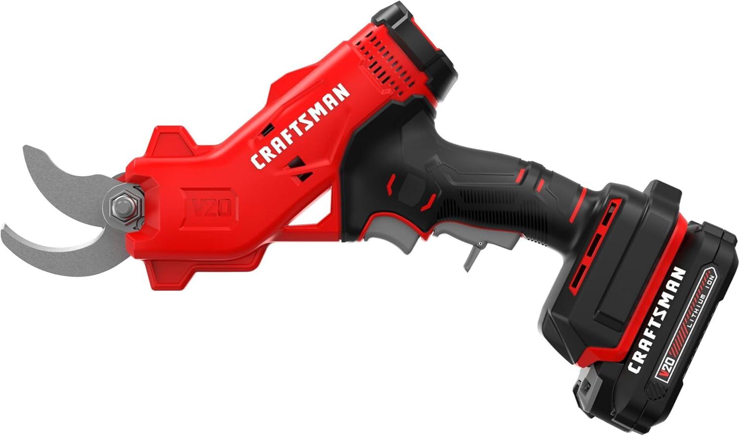 image:imageCRAFTSMAN V20 Cordless Electric Pruner Pruning Shears for Gardening 2 Ah Battery and Charger Included Electric Pruning Shears Tree Pruner CMCPR320C1Modern