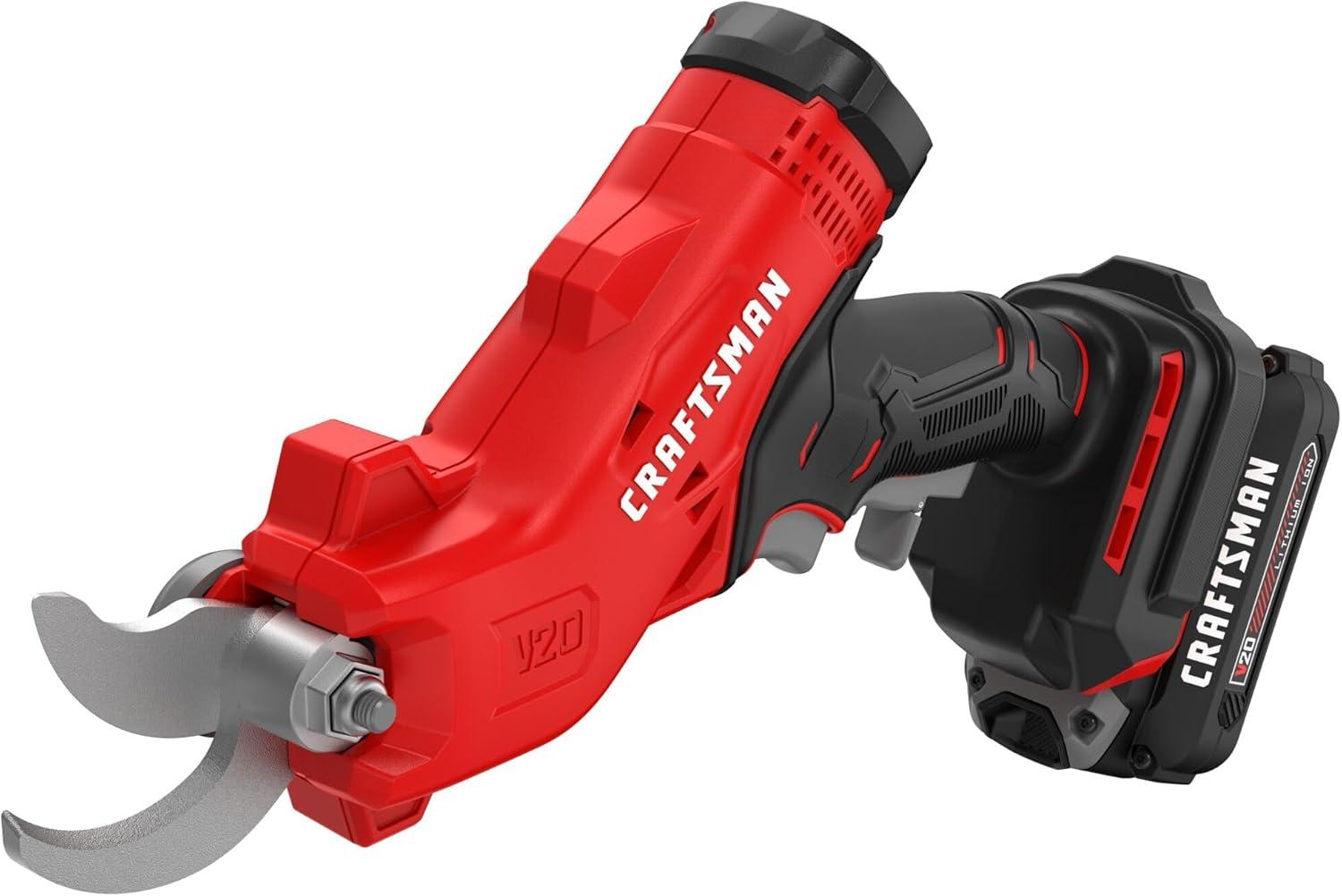 image:imageCRAFTSMAN V20 Cordless Electric Pruner Pruning Shears for Gardening 2 Ah Battery and Charger Included Electric Pruning Shears Tree Pruner CMCPR320C1Modern