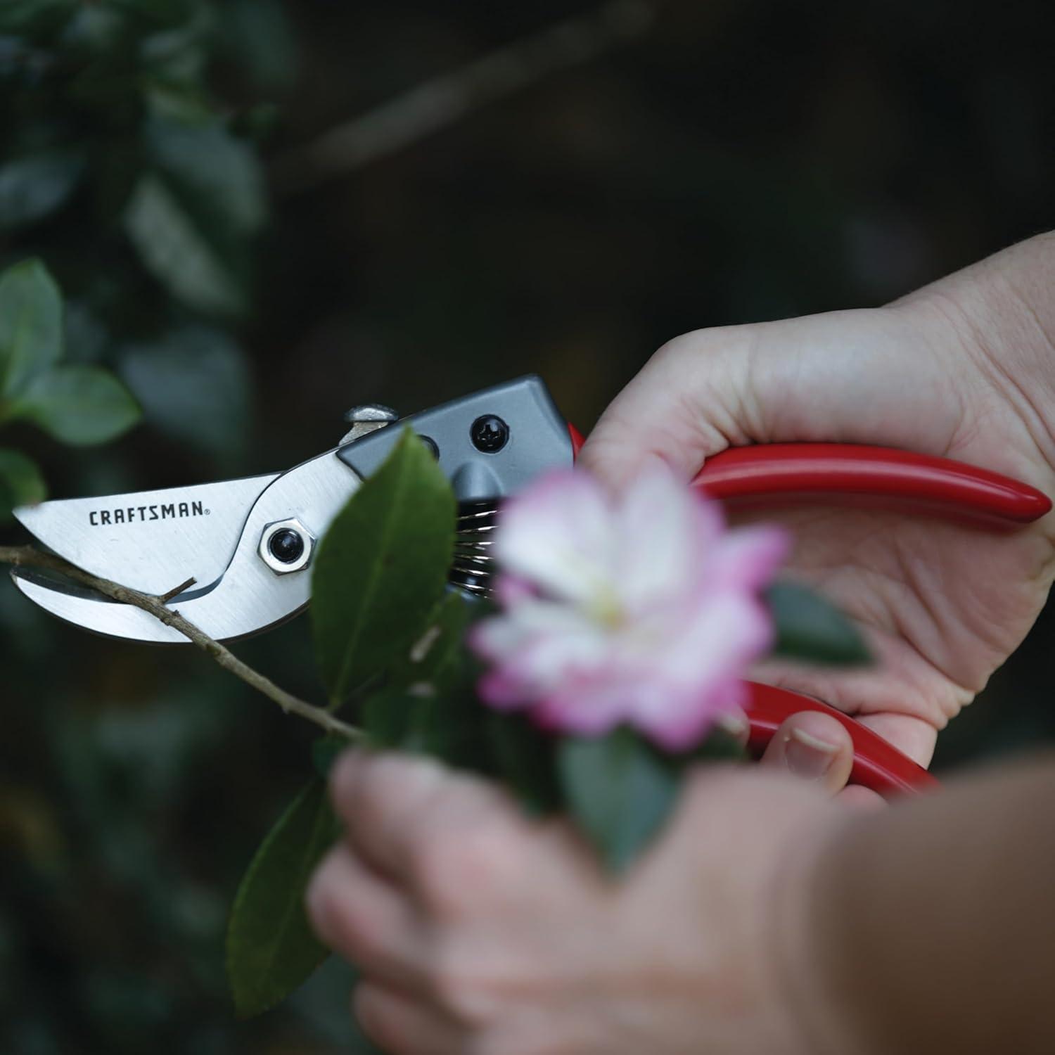 image:imageCraftsman 34in Manual Aluminum Bypass Hand Pruner for Cutting Trimming Branches Shaping Rose Bushes
