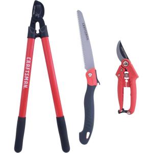 CRAFTSMAN CMXMCBA0700 Bypass Pruning Shears Lightweight Steel, Black(Tree & Shrub Pruning Set)