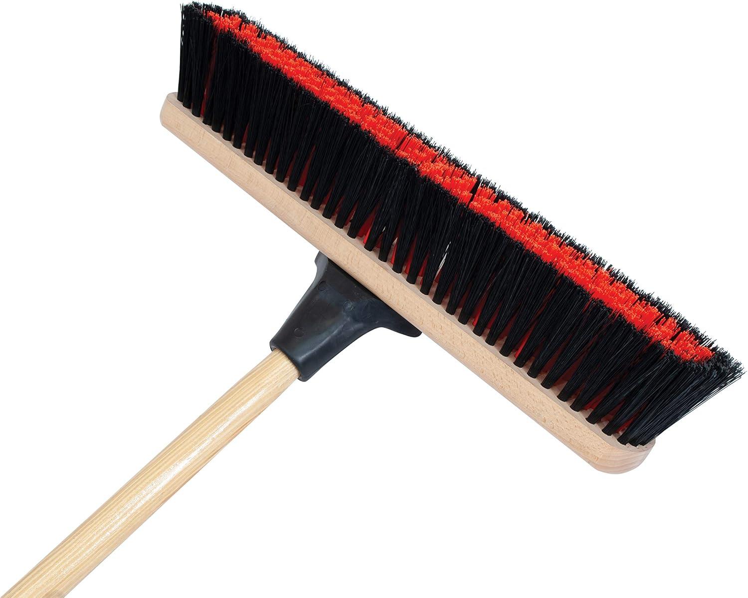 image:imageCRAFTSMAN CMXMKIT0080 3Piece Heavy Duty Cleaning Tool Set with 10 inAllSurface Wash12 in Scrubbing Deck Brush amp 18 in Push Broom Brown3Piece Seasonal CleanUp Pack