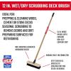 CRAFTSMAN CMXMKIT0080 3-Piece Heavy Duty Cleaning Tool Set with 10 in.All-Surface Wash,12 in. Scrubbing Deck Brush & 18 in. Push Broom, Brown(2-Piece Wash Brush Pack)