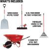 CRAFTSMAN CMXMKIT0080 3-Piece Heavy Duty Cleaning Tool Set with 10 in.All-Surface Wash,12 in. Scrubbing Deck Brush & 18 in. Push Broom, Brown(4-Piece Lawn Debris Clean-Up Pack)