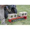 CRAFTSMAN (CMXGZBF7124336), 36-Inch Tow Spike Tow Behind Spike Aerator for Aerating Lawns; 9 Galvanized Steel Disks, 90lbs Capacity Weight Tray for Better Aeration, Universal Hitch, Red