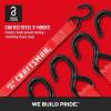 CRAFTSMAN CMXAZBS15004 Black/Red 1″ x 12′ Ratchet Tie Down Straps – Light/Mid-Weight Duty (1500 lb Break Strength), 4 Pack(4 Pack)